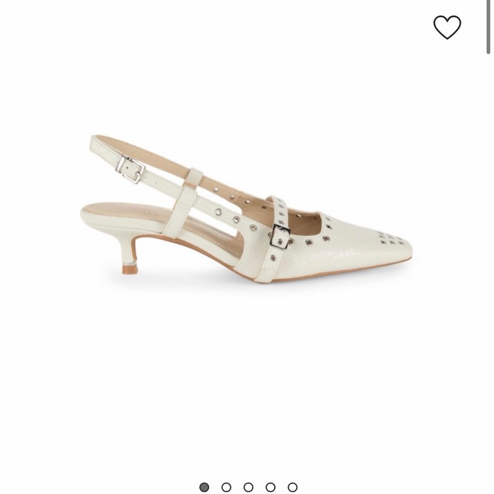 NWT Kenneth Cole Martha 64MM Eyelet Slingback Pointy Toe Pumps Size 8